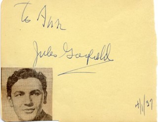 John Garfield autograph