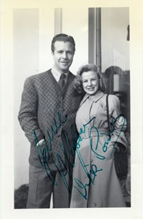 June Allyson & Dick Powell autograph