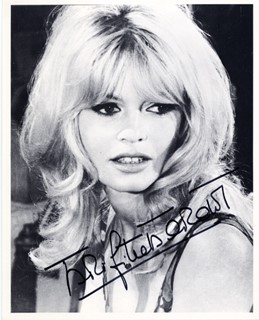 Brigitte Bardot autograph