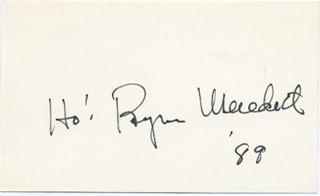 Burgess Meredith autograph