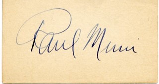 Paul Muni autograph