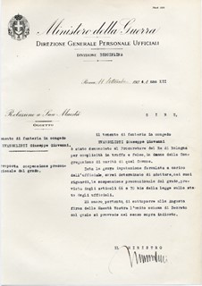 Benito Mussolini autograph