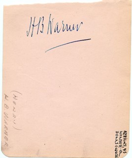 H.B. Warner autograph