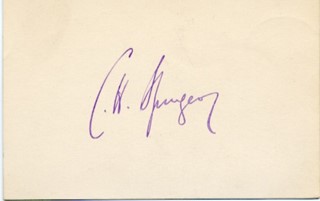 Charles Haddon Spurgeon autograph