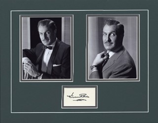 Vincent Price autograph
