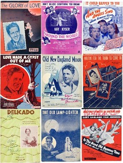 Vintage Sheet Music Lot autograph