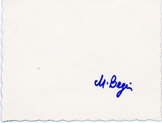 Menachem Begin autograph