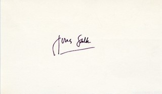 Jonas Salk autograph