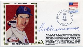 Ted Williams autograph