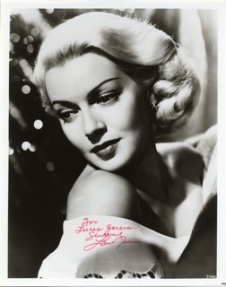 Lana Turner autograph