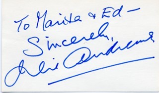 Julie Andrews autograph