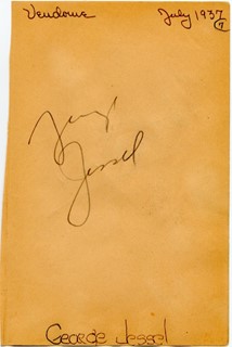 George Jessel autograph