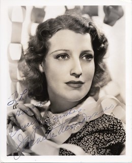 Jeanette MacDonald autograph
