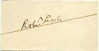 Robert Todd Lincoln autograph
