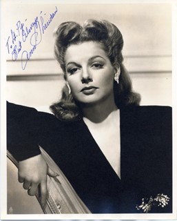 Ann Sheridan autograph