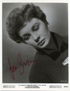 Jean Simmons autograph