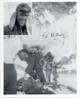 Sir Edmund Hillary autograph