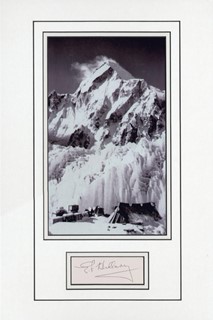 Sir Edmund Hillary autograph