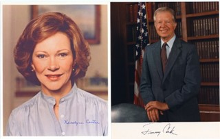 Jimmy & Rosalyn Carter autograph