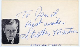 Strother Martin autograph