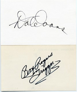 Roy Rogers & Dale Evans autograph