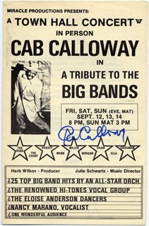 Cab Calloway autograph