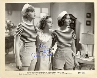 Deanna Durbin autograph