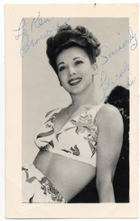 Carole Landis autograph