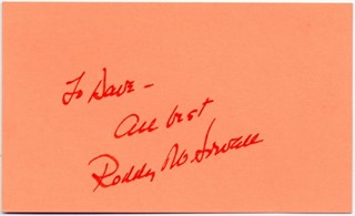 Roddy McDowall autograph
