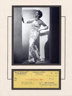 Rosalind Russell autograph