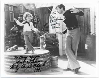 Shirley Temple Black & Buddy Ebsen autograph