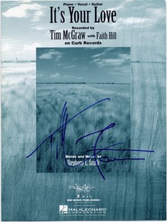 Tim McGraw & Faith Hill autograph
