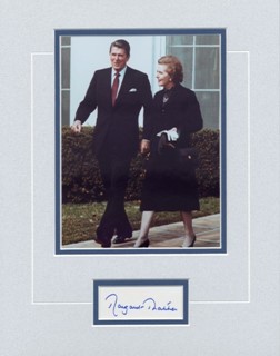 Margaret Thatcher autograph