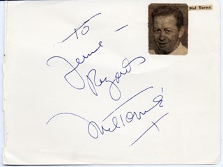 Mel Torme autograph